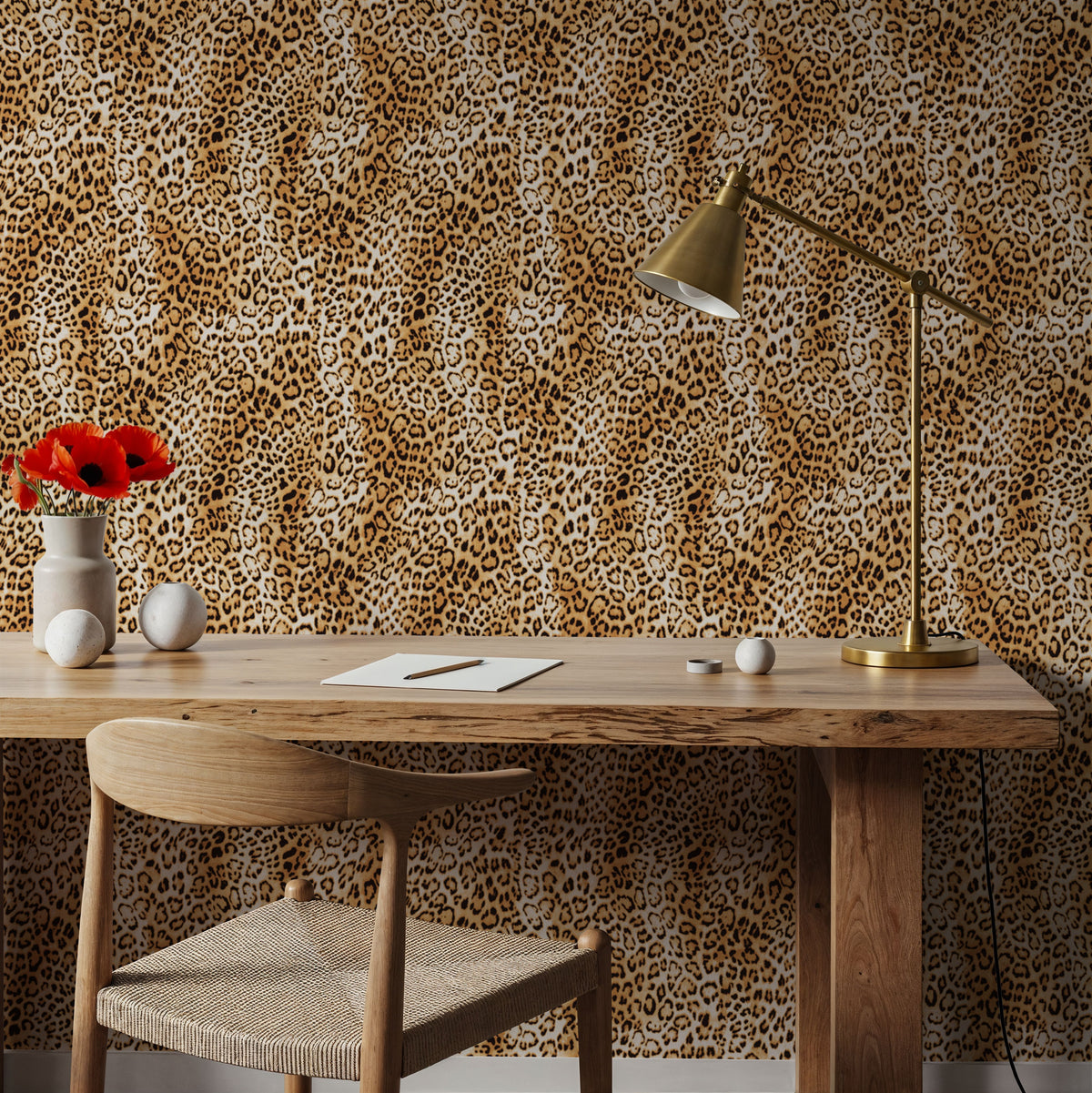 Leopard Flow Mural Wallpaper - room preview 03
