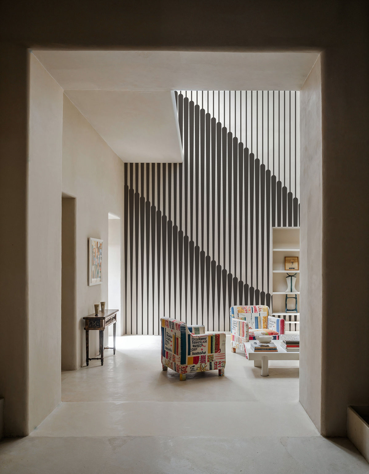 Wavelines Mural Wallpaper - room preview 03