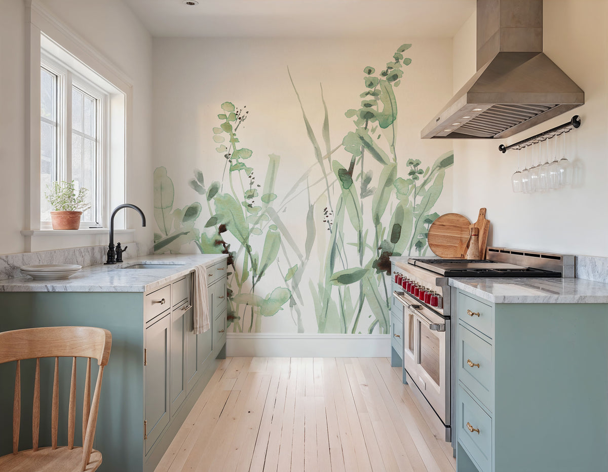 Grass Fields Mural Wallpaper - room preview 03