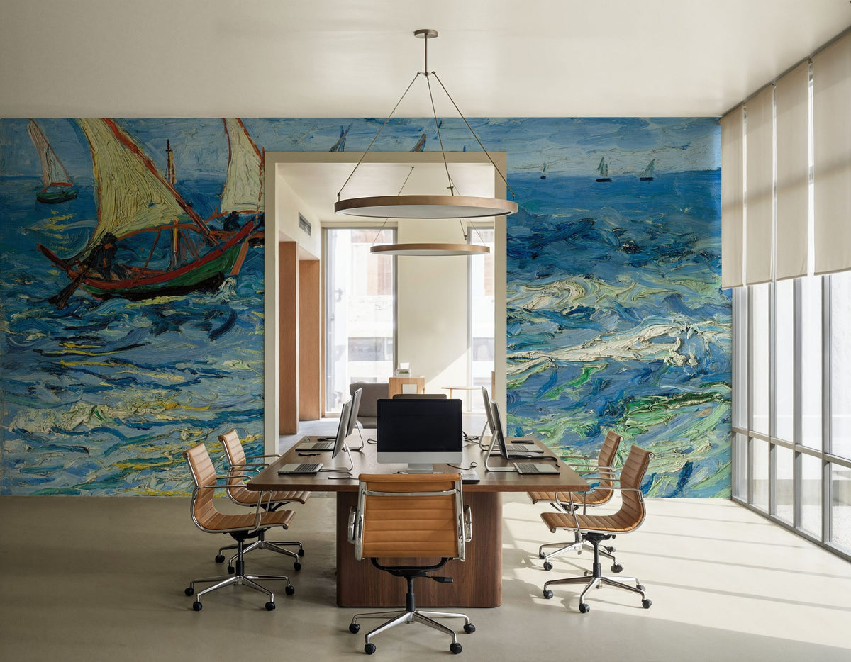 Seascape At Saintes-Maries Mural Wallpaper - room preview 03