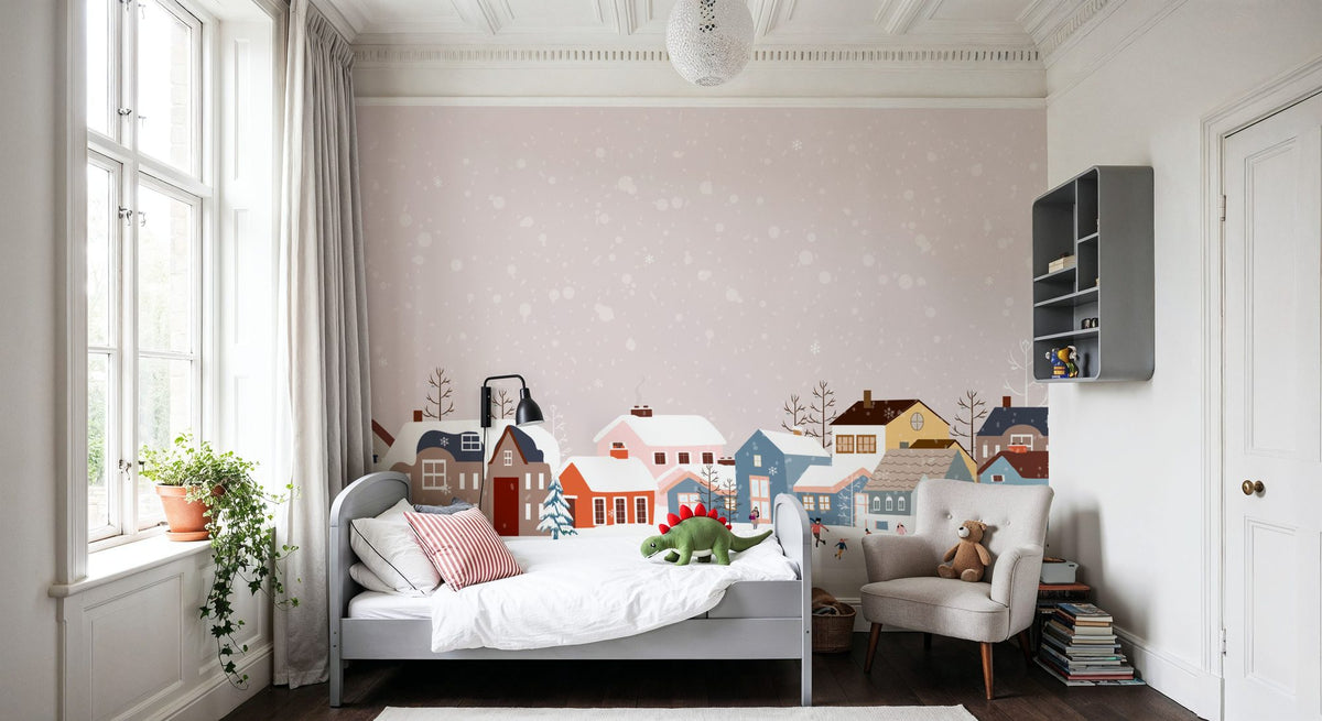 Wintertopia Mural Wallpaper - room preview 03