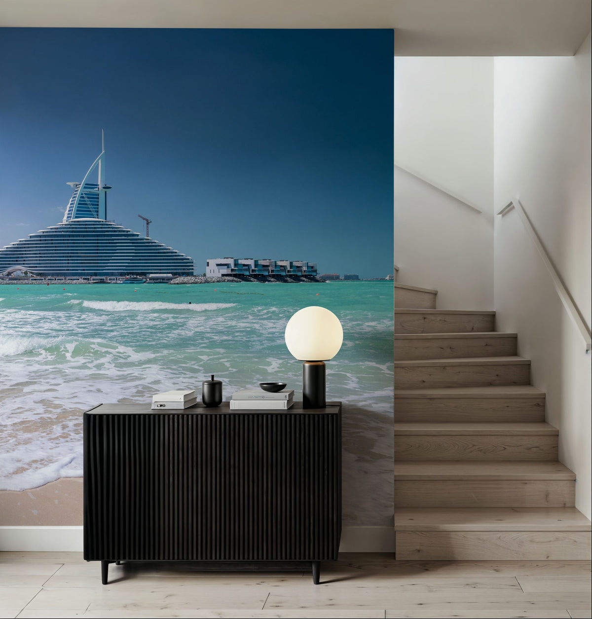 Turquoise Shore Mural Wallpaper - room preview 03