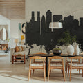Tokyo Japan Skyline Concrete Mural Wallpaper - room preview 03