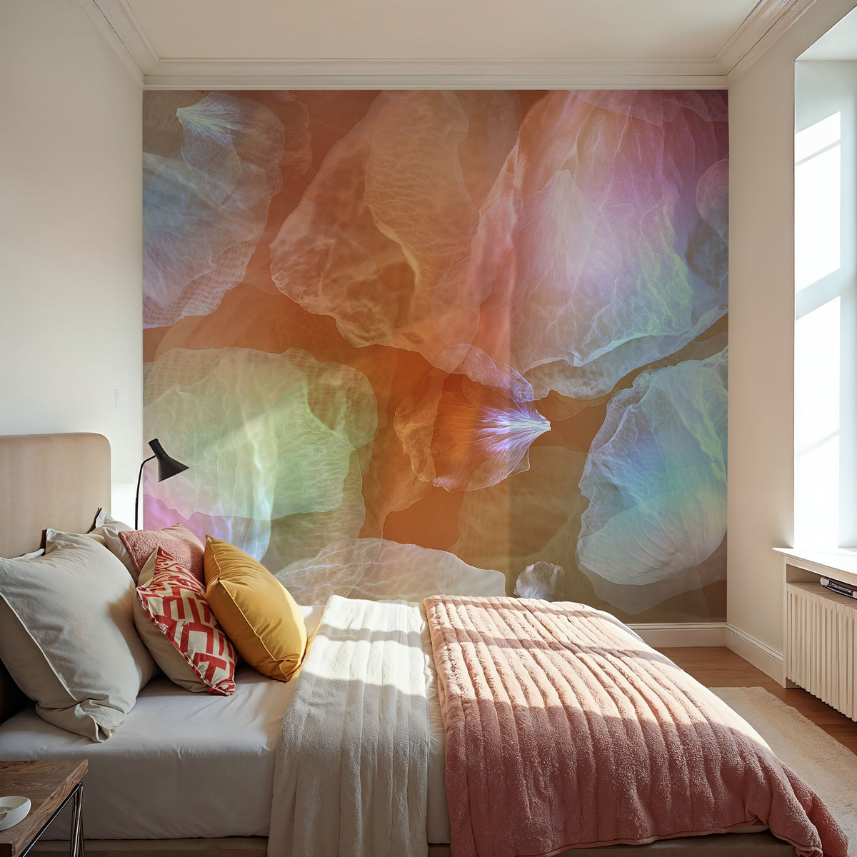 Glowing Flowers Mural Wallpaper - room preview 03
