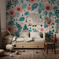 Hedgehog Walk Mural Wallpaper - room preview 03