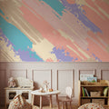 Shape and Splash Diagonal Mural Wallpaper - room preview 03