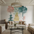 Happy Holiday Trees Mural Wallpaper - room preview 03