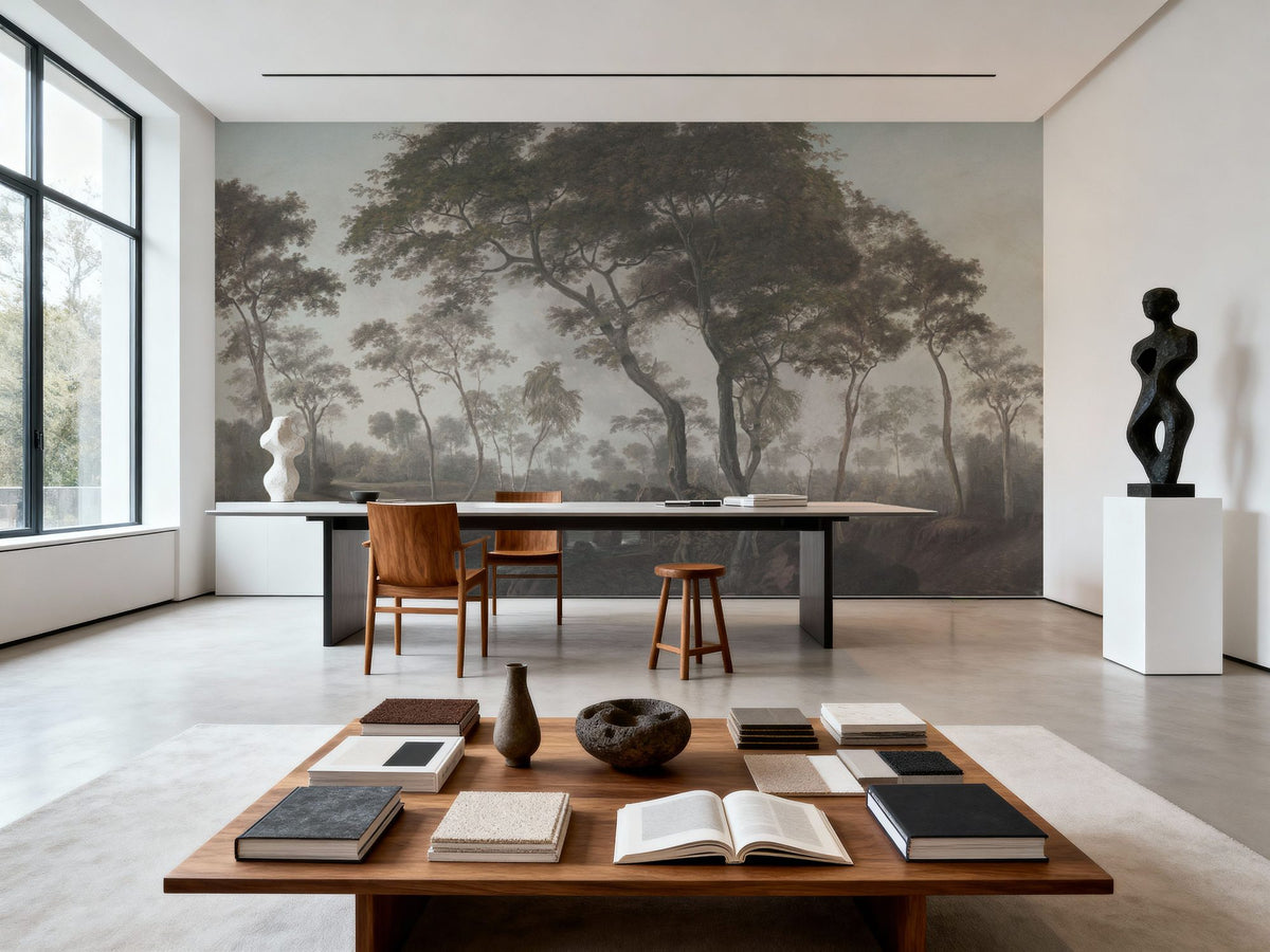 Woodland Brook, Vintage Mural Wallpaper - room preview 03