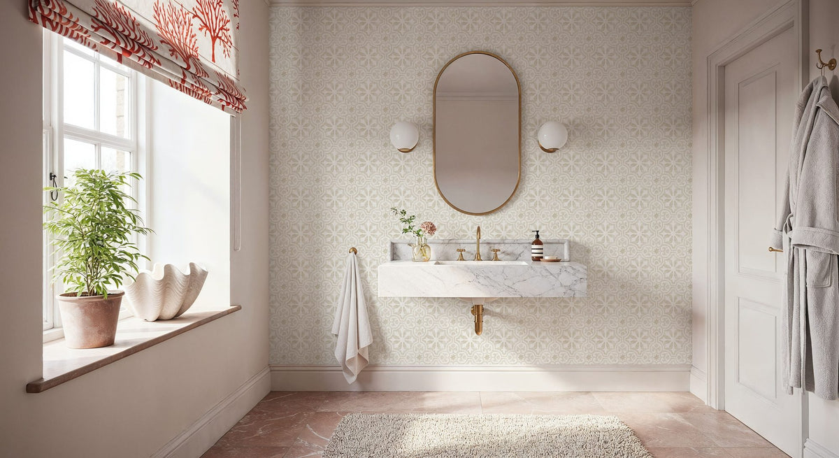 Ocean Dreams Beige Mural Wallpaper - room preview 03