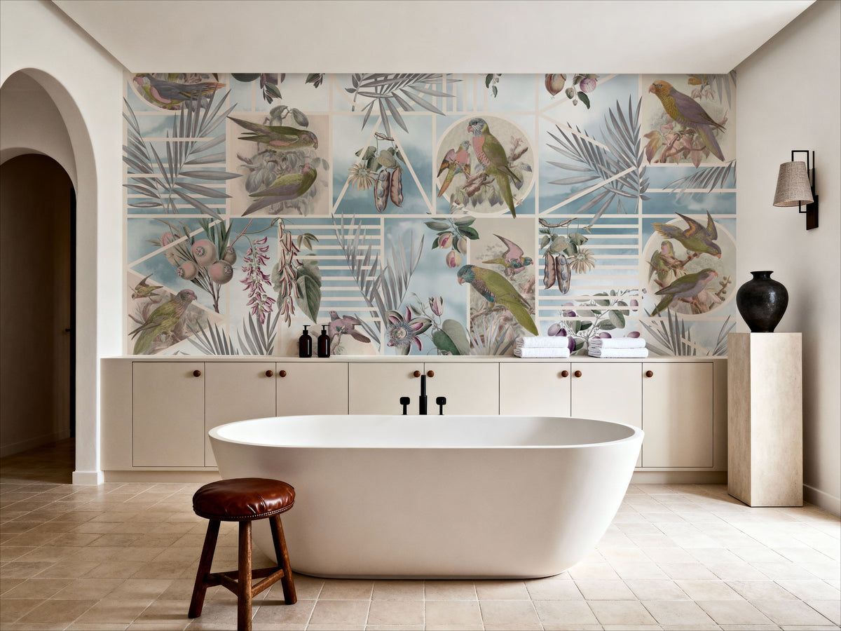 Parrots Study Mural Wallpaper - Edition 4 - room preview 03