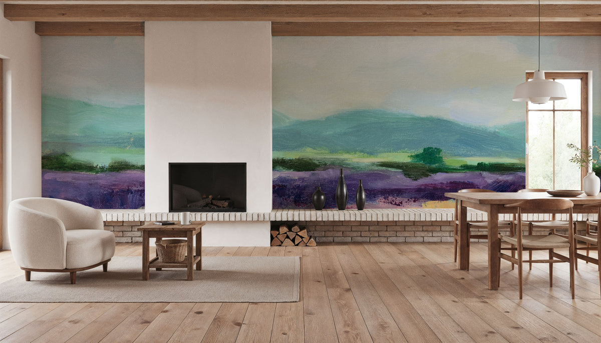 May Lavender Field I Mural Wallpaper - room preview 03