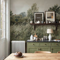 Meadow Whisper, Grass Green Mural Wallpaper - room preview 03