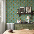 Pineapple Paradise Turqouise Mural Wallpaper - room preview 03