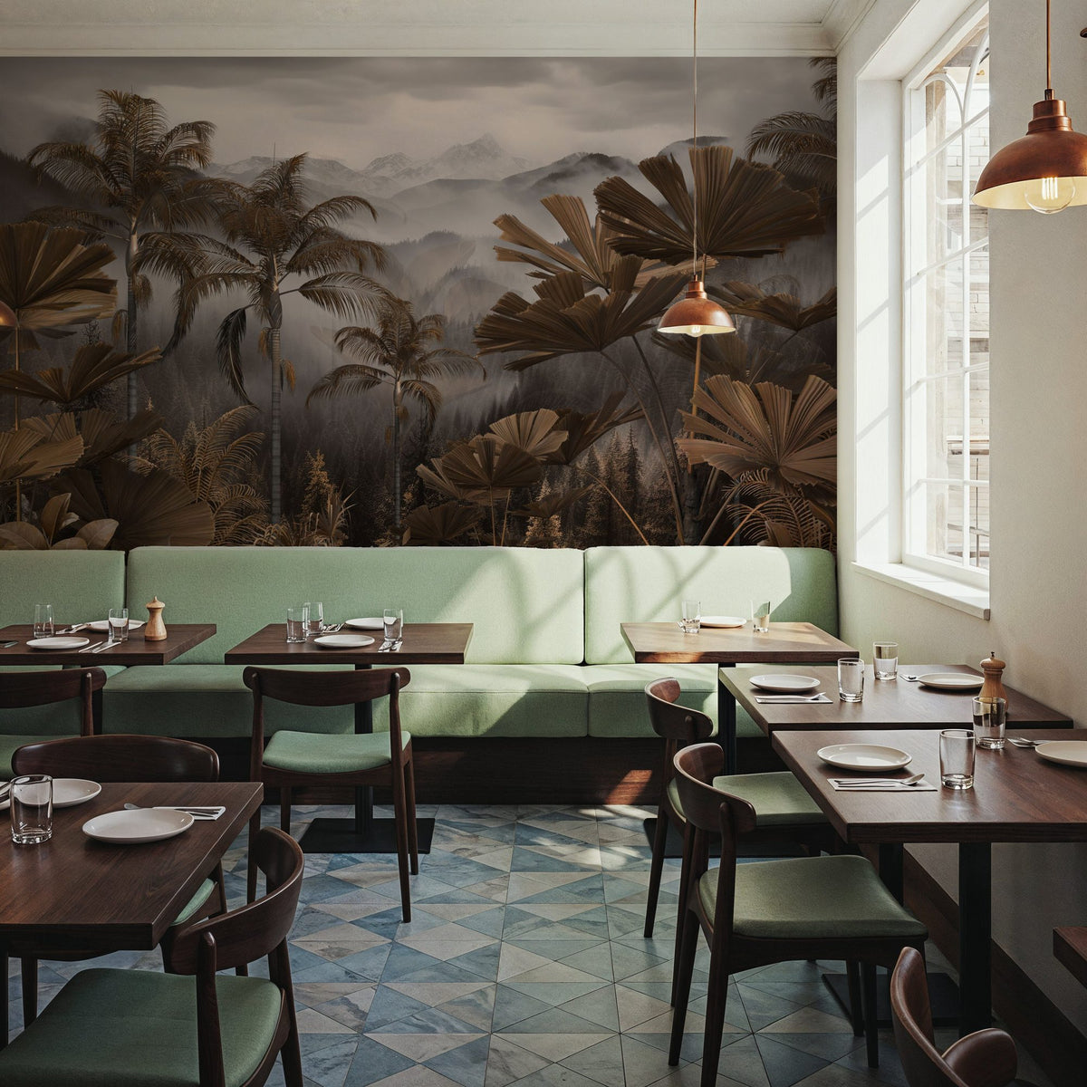 Vintage Valley Mural Wallpaper - room preview 03