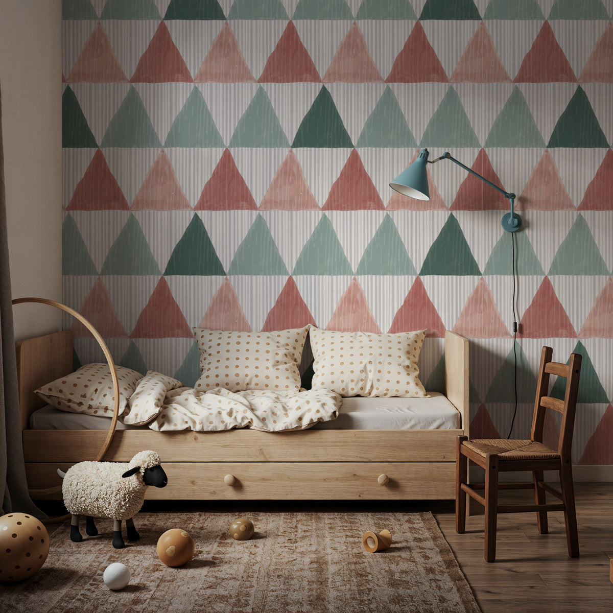 Ikat Pattern IV Mural Wallpaper - room preview 03
