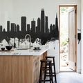 San Francisco Skyline Black & White Mural Wallpaper - room preview 03