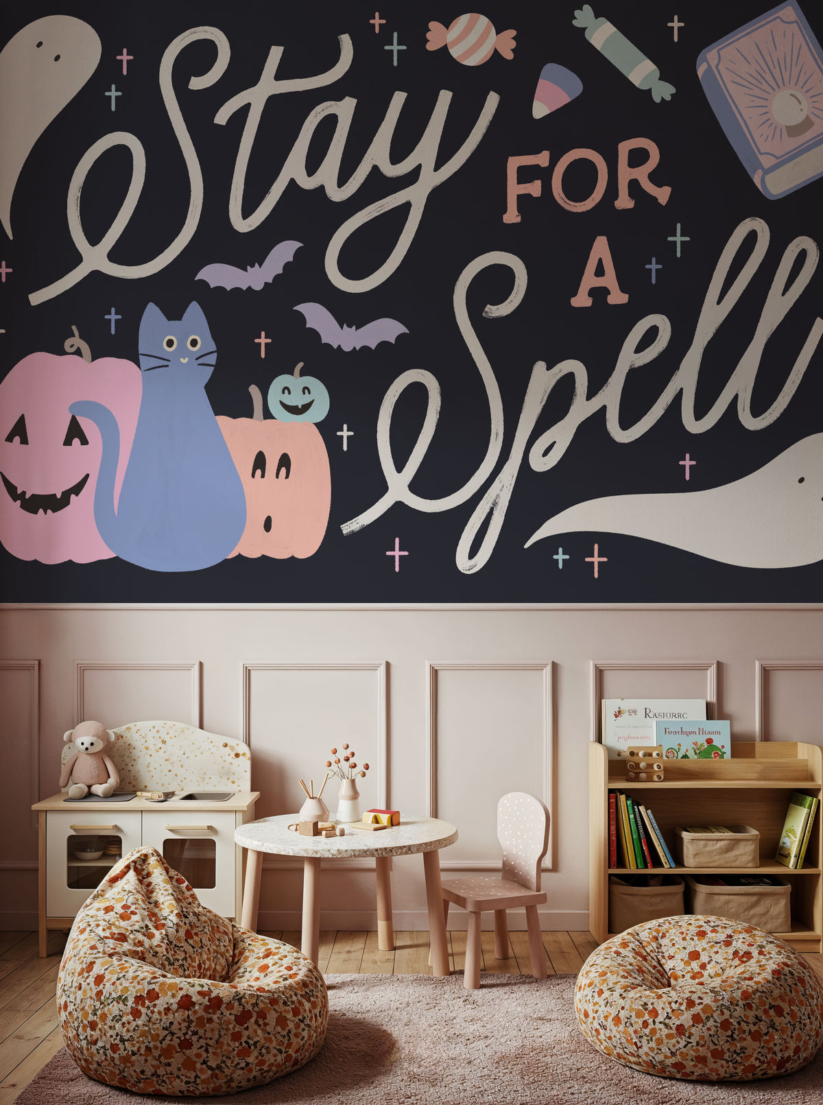 Trick or Treat I Pastel Mural Wallpaper - room preview 03