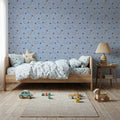 Kitten Love, Baby Blue Mural Wallpaper - room preview 03