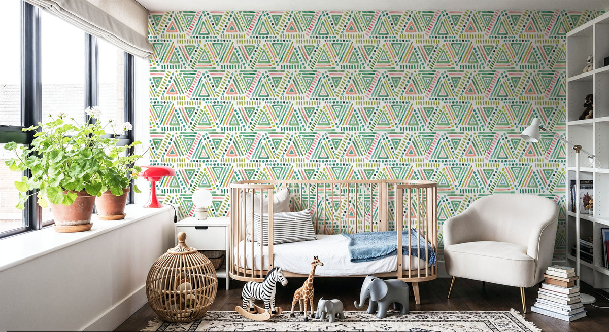 Paradise Shapes Mural Wallpaper - room preview 03