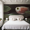 Lily Pond Koi Mural Wallpaper - room preview 03