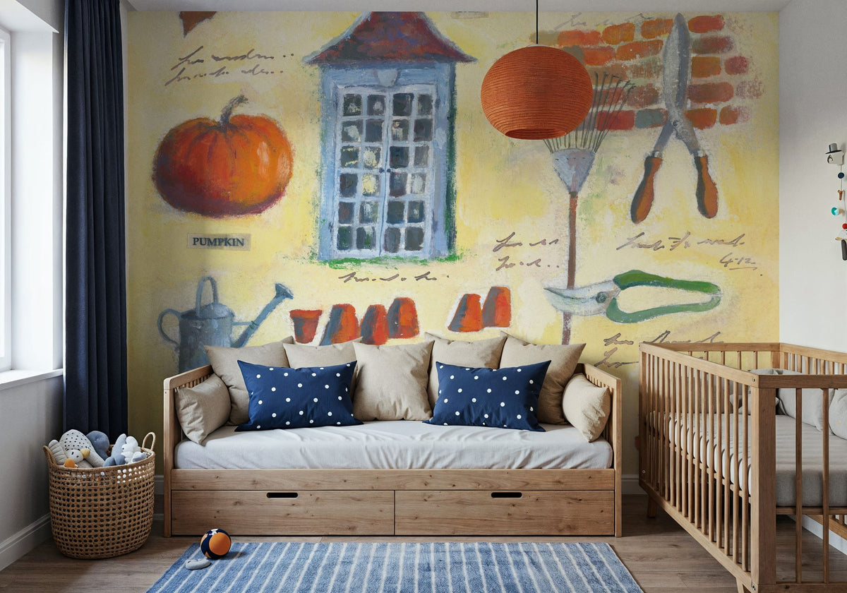 Fall Collage Mural Wallpaper - room preview 03