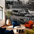 Newfoundland Harbour BW Mural Wallpaper - room preview 03