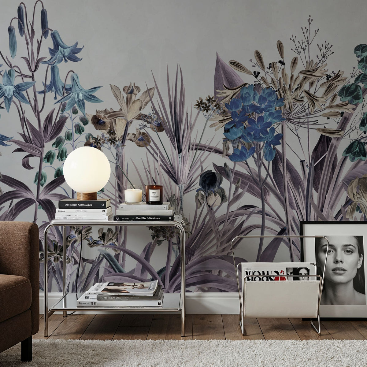 Field of Dreams Blue Mural Wallpaper - room preview 03