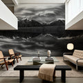 Chinook Clouds BW Mural Wallpaper - room preview 03