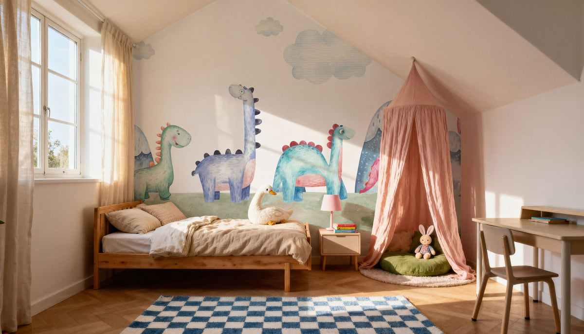 Dinosaur Walk Mural Wallpaper - room preview 04