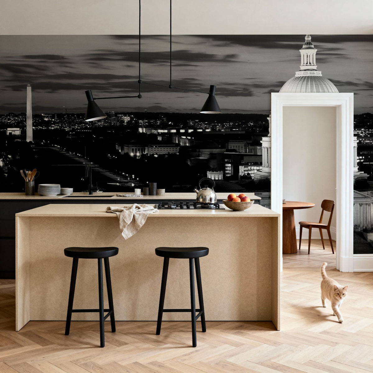 Capital Twilight Mural Wallpaper - room preview 03