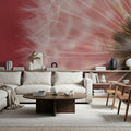 Dandelion on Red III Mural Wallpaper - room preview 03