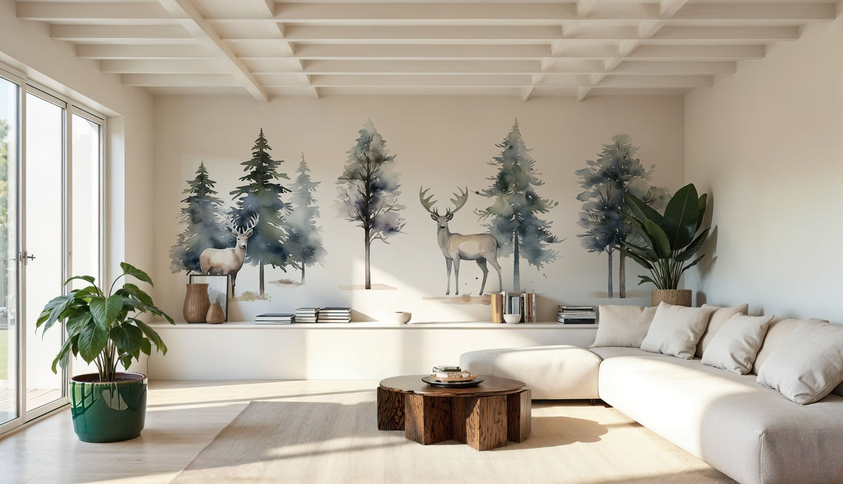 Run For Deer Life Mural Wallpaper - room preview 03