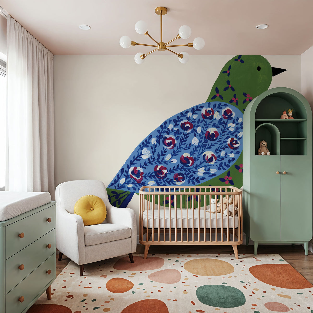 Blooming Bird III Mural Wallpaper - room preview 03