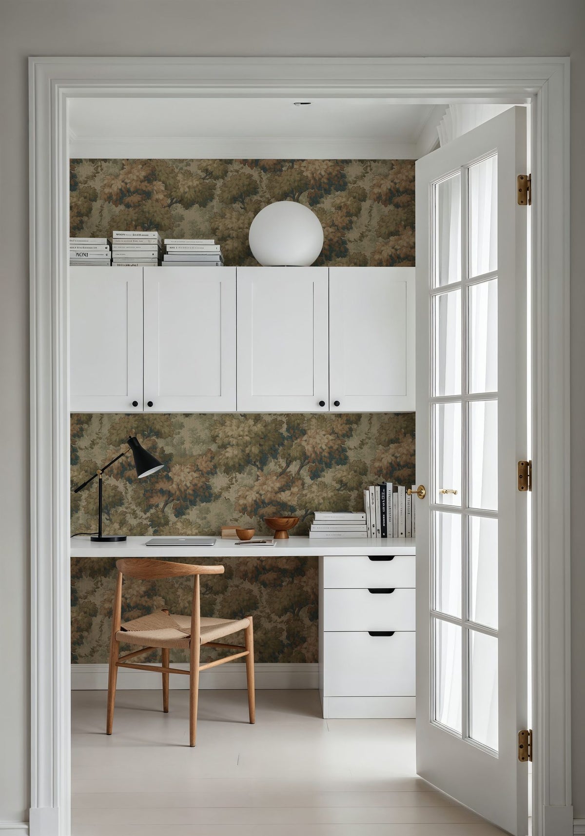 Greenwood Linden, Rustic Foliage Mural Wallpaper - room preview 03