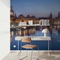 Riverside Twilight Mural Wallpaper - Blue Tone - room preview 03