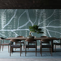Simple Sprigs of Bay Leaf Mural Wallpaper - room preview 03