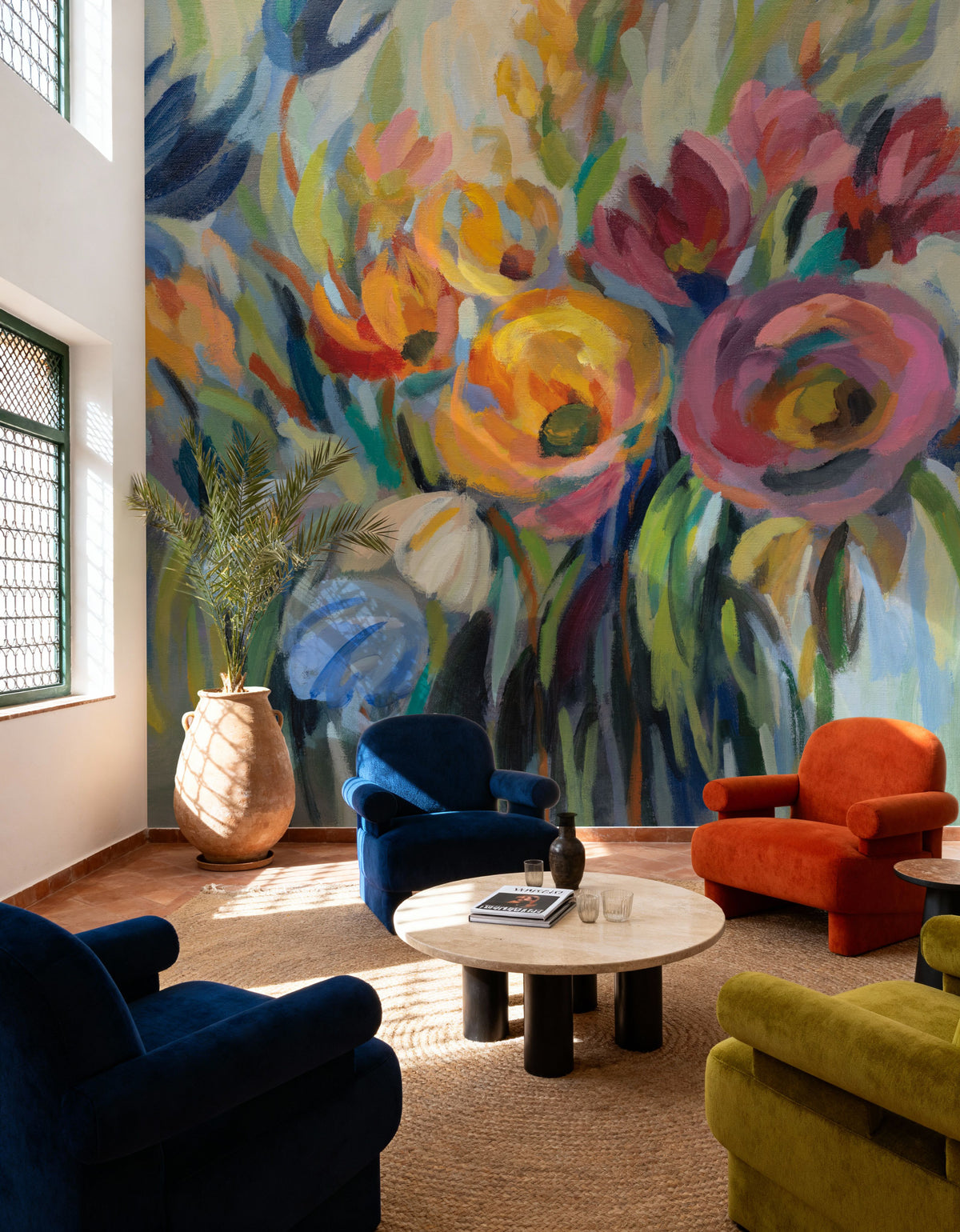Fire Flowers Mural Wallpaper - room preview 03