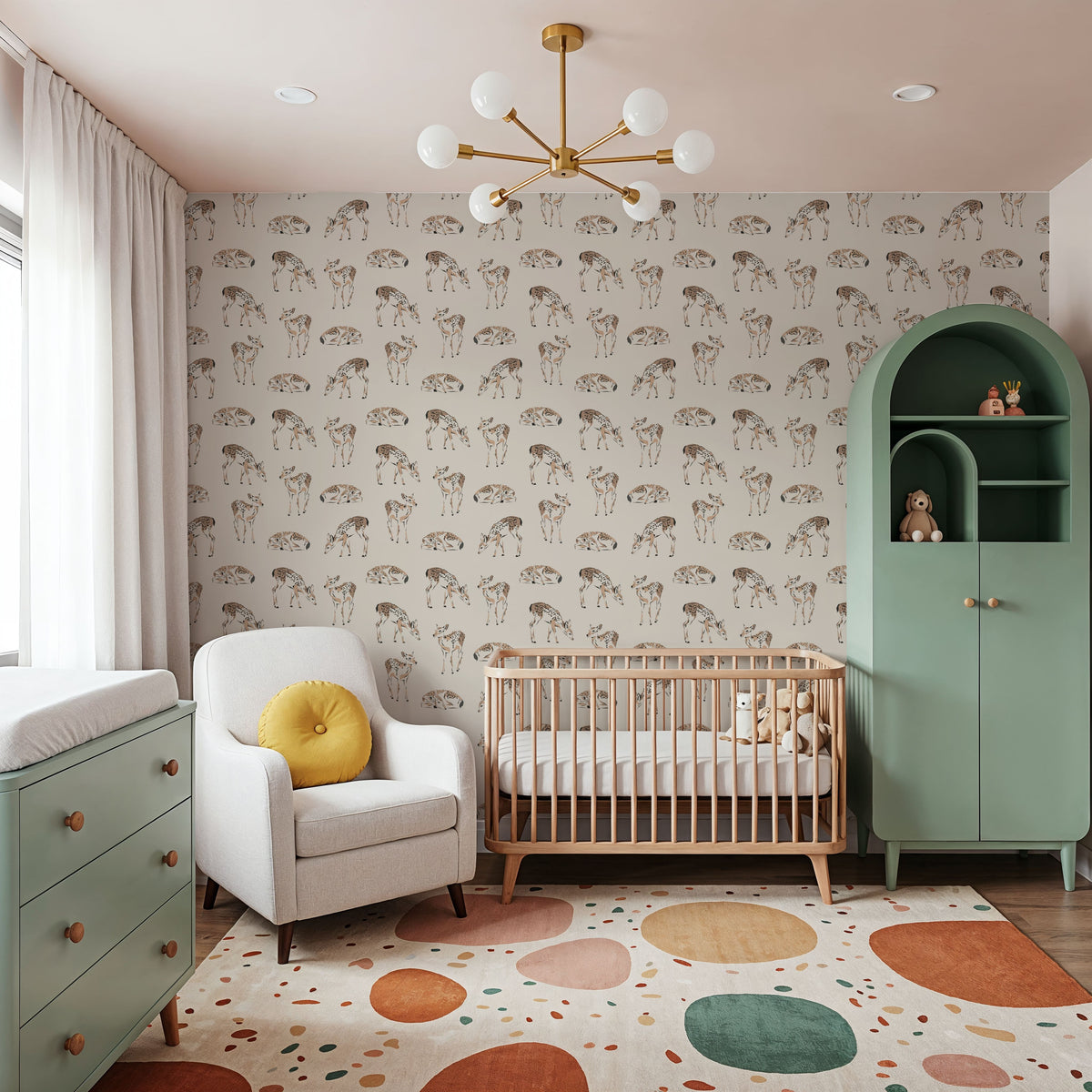 Sacred Deer Mural Wallpaper - room preview 03