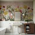 Happy Spring Flowers Mural Wallpaper - room preview 03
