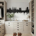 Maastricht the Netherlands Skyline Black & White Mural Wallpaper - room preview 03