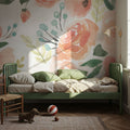 Blooming Delight III White Mural Wallpaper - room preview 03