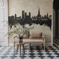 Münster Germany Skyline Concrete Mural Wallpaper - room preview 03