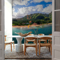 Na Pali Mountains Mural Wallpaper - room preview 03