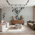 Wonderful Wildflowers XV Neutral Mural Wallpaper - room preview 03