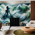 Ocean's Embrace Unfolding Mural Wallpaper - room preview 03