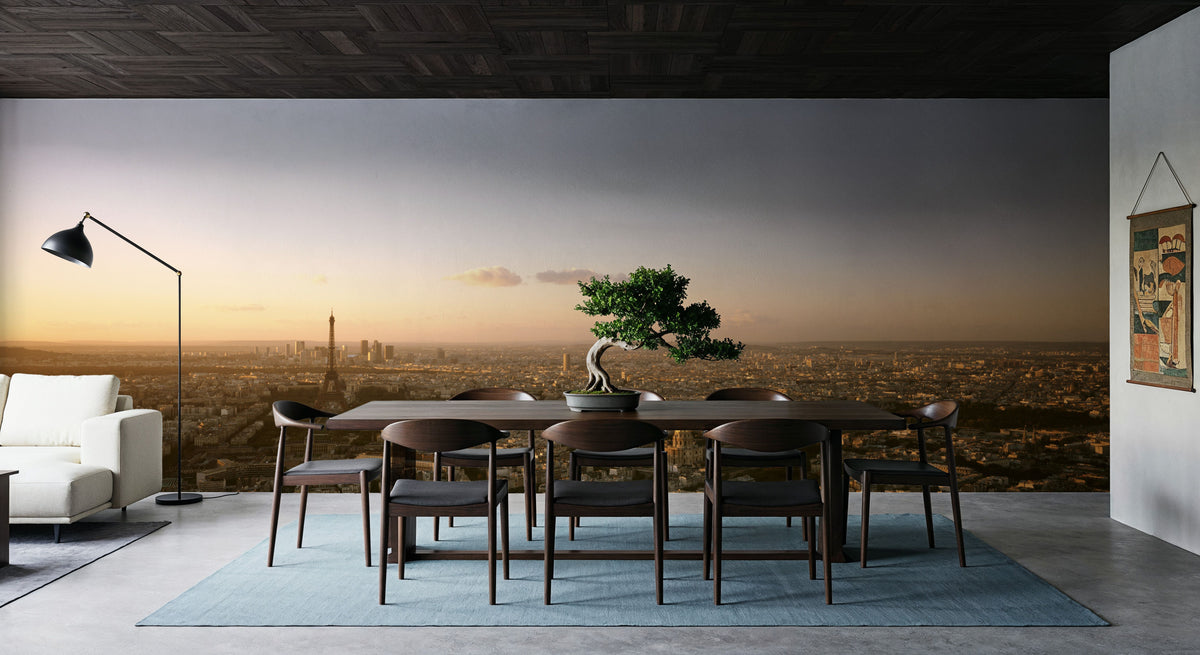 Golden Tower Cityscape Mural Wallpaper - room preview 03