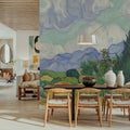 Wheat Field with Cypresses Mural Wallpaper - room preview 03