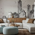 Skyline Sketches New York Mural Wallpaper - room preview 03