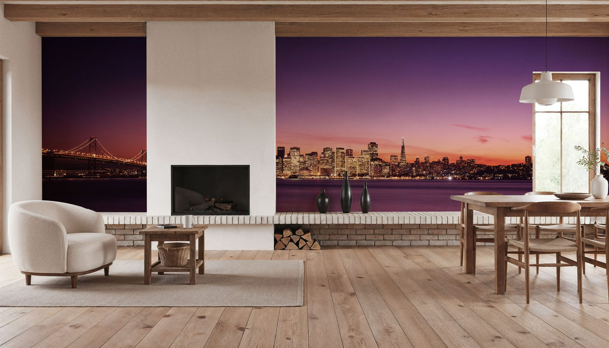 Metropolitan Twilight Mural Wallpaper - room preview 03