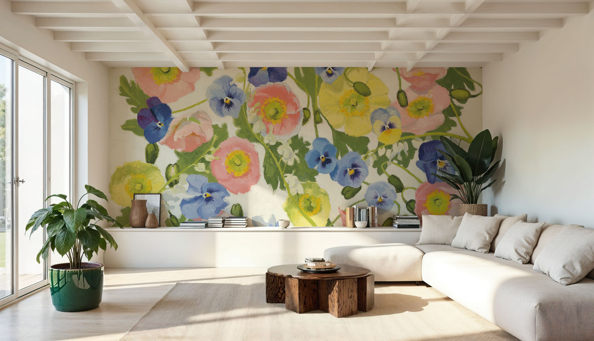 Floral Mural Wallpaper - room preview 03